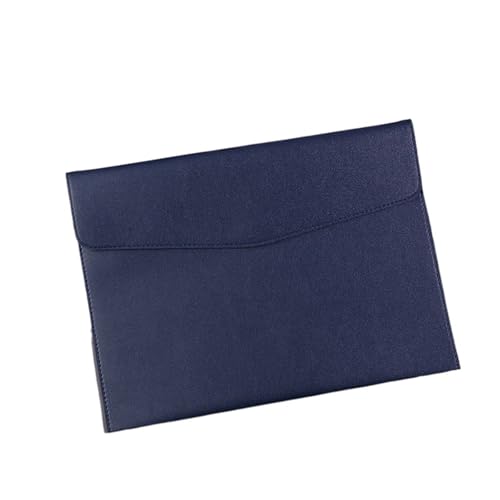 1 Stück A4 Dokumententasche Leder Aktenordner Datenpaket Aktentasche Datenvertragsrechnung Aktentasche Schulbürobedarf(Dark blue) von PGVXEM
