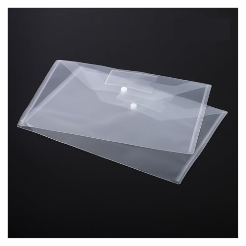 10 Stück A4-Aktenordner, Kunststoffumschläge, Ordner mit Druckknopfverschluss, Dokumenten-Organizer, Aktentasche, Ablagetasche for Schreibwaren(Clear) von PGVXEM