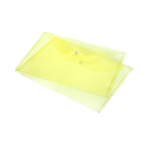 10 Stück A4-Aktenordner, Kunststoffumschläge, Ordner mit Druckknopfverschluss, Dokumenten-Organizer, Aktentasche, Ablagetasche for Schreibwaren(Yellow) von PGVXEM