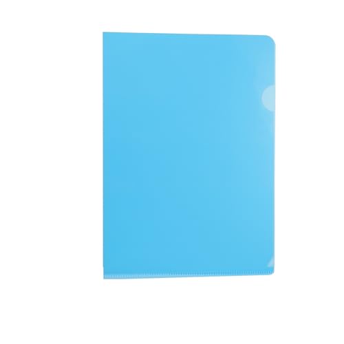 12/24 Stück A5-Ordner, Größe L, Kunststoff-Projekttaschen, Aktenordner, transparente Papier-Dokumentenhülle fürs Büro, mehrfarbig(Blue 12Pcs) von PGVXEM