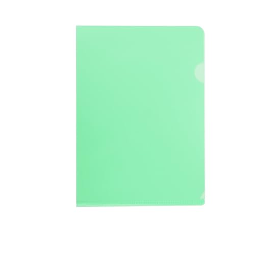 12/24 Stück A5-Ordner, Größe L, Kunststoff-Projekttaschen, Aktenordner, transparente Papier-Dokumentenhülle fürs Büro, mehrfarbig(Green 12Pcs) von PGVXEM
