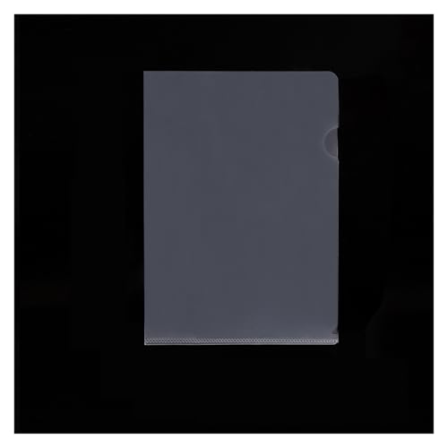 12/24 Stück A5-Ordner, Größe L, Kunststoff-Projekttaschen, Aktenordner, transparente Papier-Dokumentenhülle fürs Büro, mehrfarbig(Transparent 12Pcs) von PGVXEM