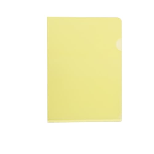 12/24 Stück A5-Ordner, Größe L, Kunststoff-Projekttaschen, Aktenordner, transparente Papier-Dokumentenhülle fürs Büro, mehrfarbig(Yellow 24Pcs) von PGVXEM