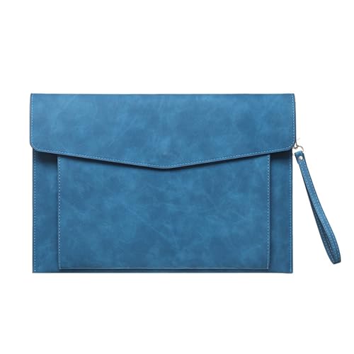 1PC Lederdokument A4-10 Umschlagdatei PU Großraumdatei Business School und Bürodokumentenbedarf(Hand blue bag) von PGVXEM