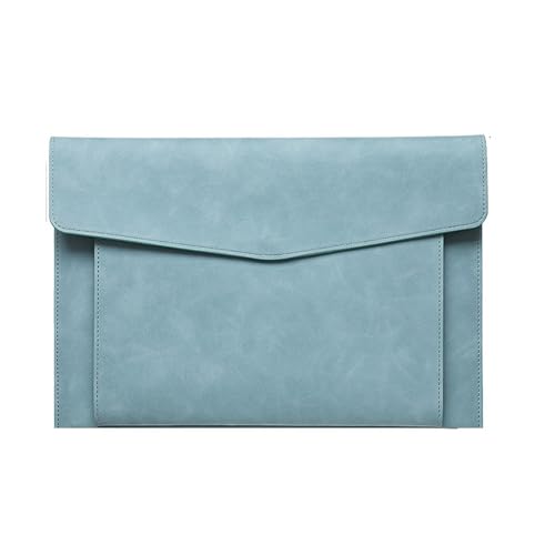 1PC Lederdokument A4-10 Umschlagdatei PU Großraumdatei Business School und Bürodokumentenbedarf(Light blue bag) von PGVXEM