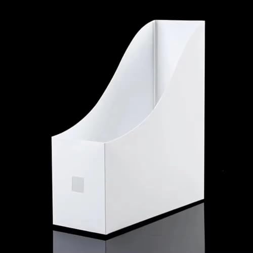 1Pcs Dokument Papier Datei Lagerung Rack Kunststoff Schreibtisch Desktop Datei Ordner Stehen Regal Rack Vertikale Buch Magazin Halter(White Curved Line) von PGVXEM