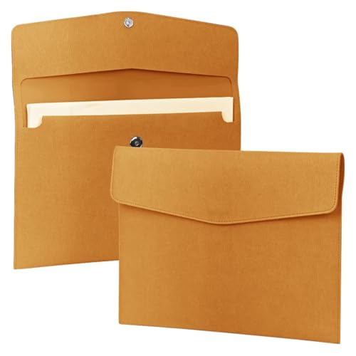 2 Stück A4 Tragbare Dateiaufbewahrungstasche PU-Material Erweiterbarer Ordner - Dateiaufbewahrungsmanager(Brown) von PGVXEM