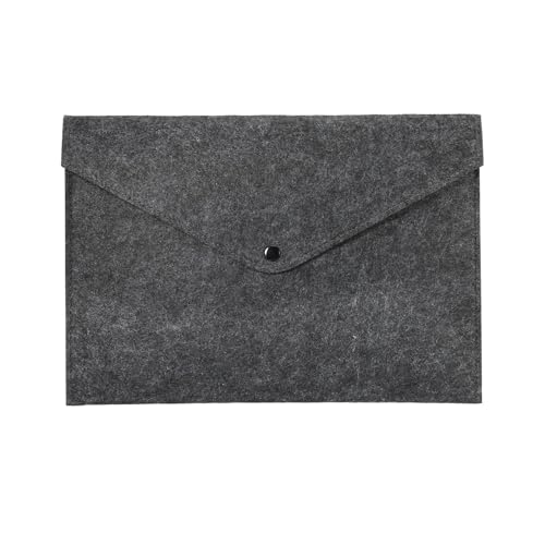 2 Stück Einfache A4-Dokumententasche mit großer Kapazität aus Filz, Aktentasche for Geschäftsakten, Aktenordner, Ablageprodukte, Aufbewahrungstasche, Organizer(2Pcs Dark Gray) von PGVXEM