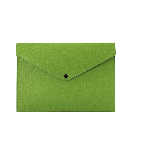 2 Stück Einfache A4-Dokumententasche mit großer Kapazität aus Filz, Aktentasche for Geschäftsakten, Aktenordner, Ablageprodukte, Aufbewahrungstasche, Organizer(2Pcs Green) von PGVXEM