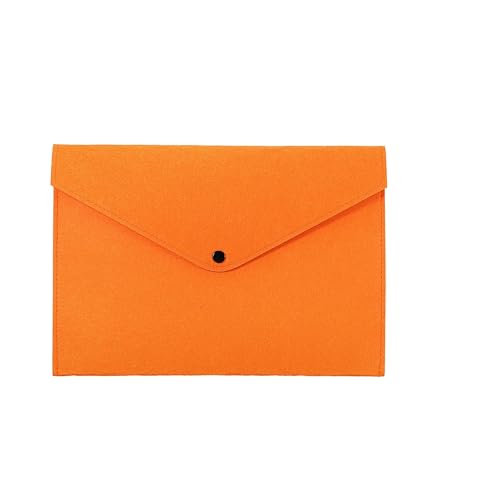 2 Stück Einfache A4-Dokumententasche mit großer Kapazität aus Filz, Aktentasche for Geschäftsakten, Aktenordner, Ablageprodukte, Aufbewahrungstasche, Organizer(2Pcs Orange) von PGVXEM