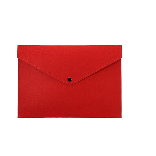 2 Stück Einfache A4-Dokumententasche mit großer Kapazität aus Filz, Aktentasche for Geschäftsakten, Aktenordner, Ablageprodukte, Aufbewahrungstasche, Organizer(2Pcs Red) von PGVXEM