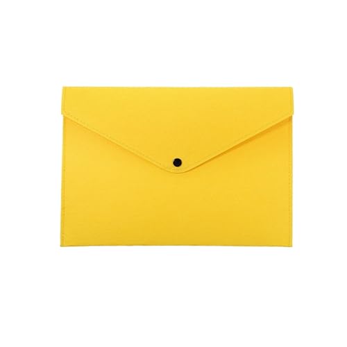2 Stück Einfache A4-Dokumententasche mit großer Kapazität aus Filz, Aktentasche for Geschäftsakten, Aktenordner, Ablageprodukte, Aufbewahrungstasche, Organizer(2Pcs Yellow) von PGVXEM