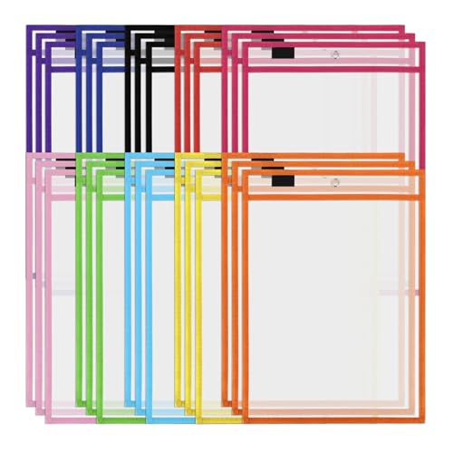 30er-Packung Trockenlöschtaschen, transparente, genähte Trockenlösch-Aktentasche aus PVC, wiederverwendbare Trockenlöschtasche 30er-Packung Trockenlöschtaschen, transparente, genähte Trockenlösch-Aktentasche aus PVC, wiederverwendbare Trockenlöschtasche von PGVXEM