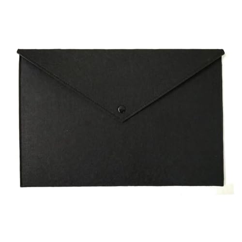 34 * 25 cm Filz Dokument Tasche Umschlag A4 Datei Tasche Dokument Halter Organizer Business Informationen Ordner Schule Büro Liefern(Black) von PGVXEM