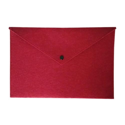 34 * 25 cm Filz Dokument Tasche Umschlag A4 Datei Tasche Dokument Halter Organizer Business Informationen Ordner Schule Büro Liefern(Red) von PGVXEM