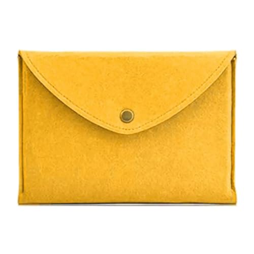 34 * 25 cm Filz Dokument Tasche Umschlag A4 Datei Tasche Dokument Halter Organizer Business Informationen Ordner Schule Büro Liefern(Yellow) von PGVXEM