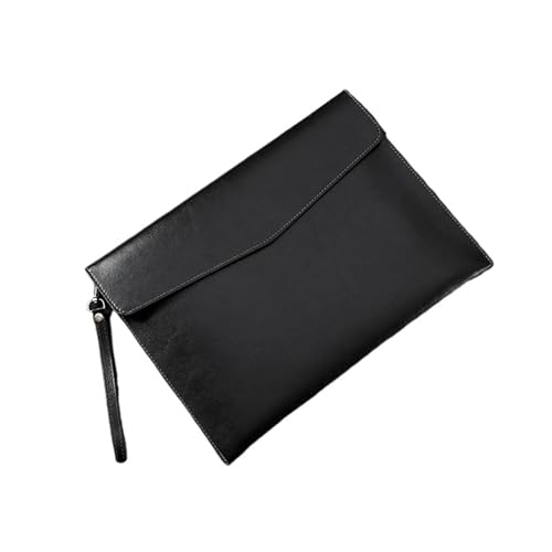 A4-Aktenordner aus Leder, Datenpaket, Dokumenten-Organizer, Aktentasche, Daten, Verträge, Rechnungen, Aktentasche, Schul- und Bürobedarf(Black) von PGVXEM
