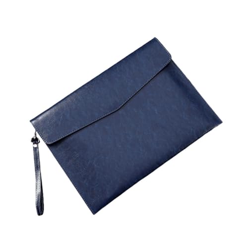 A4-Aktenordner aus Leder, Datenpaket, Dokumenten-Organizer, Aktentasche, Daten, Verträge, Rechnungen, Aktentasche, Schul- und Bürobedarf(Blue) von PGVXEM