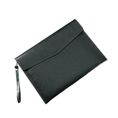 A4-Aktenordner aus Leder, Datenpaket, Dokumenten-Organizer, Aktentasche, Daten, Verträge, Rechnungen, Aktentasche, Schul- und Bürobedarf(Green) von PGVXEM