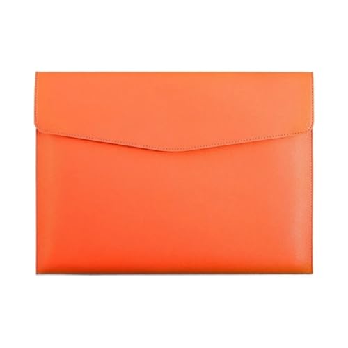 A4-Aktenordner aus Leder, Datenpaket, Dokumententasche, Aktentasche, Datenvertrag, Rechnungsdatei, Schulbürobedarf(Orange) von PGVXEM