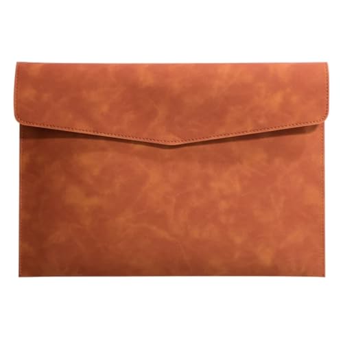 A4-Aktenordner aus Leder, einfache Dokumententasche mit großer Kapazität, Aktentasche, Daten, Vertragsrechnung, Aktentasche, Büropapier-Organizer(Brown) von PGVXEM