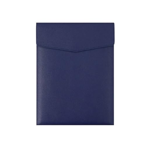 A4-Aktenordner aus Leder, große Kapazität, einfache Dokumententasche, Aktentasche for Geschäftsbüro, Papier-Organizer, Rechnung(Blue) von PGVXEM