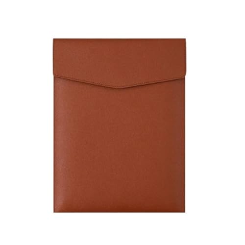 A4-Aktenordner aus Leder, große Kapazität, einfache Dokumententasche, Aktentasche for Geschäftsbüro, Papier-Organizer, Rechnung(Dark brown) von PGVXEM