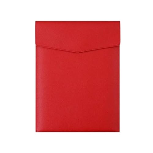 A4-Aktenordner aus Leder, große Kapazität, einfache Dokumententasche, Aktentasche for Geschäftsbüro, Papier-Organizer, Rechnung(Red) von PGVXEM