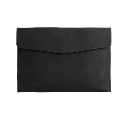 A4 Datei Lagerung Tasche Einfache Datei Ordner Business Büro Schule Datei Organizer Taschen Laptop Hülse(Black) von PGVXEM
