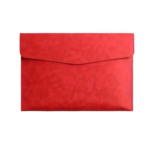 A4 Datei Lagerung Tasche Einfache Datei Ordner Business Büro Schule Datei Organizer Taschen Laptop Hülse(Red) von PGVXEM