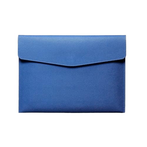 A4 Datei Ordner PU Leder Dokument Halter Portfolio Umschlag Ordner Fall Taste(Blue) von PGVXEM