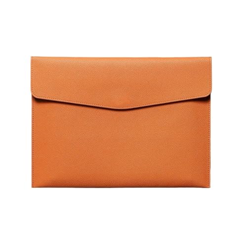 A4 Datei Ordner PU Leder Dokument Halter Portfolio Umschlag Ordner Fall Taste(Orange) von PGVXEM