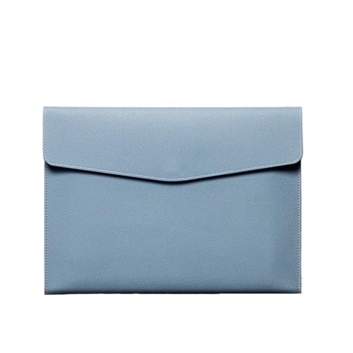A4 Datei Ordner PU Leder Dokument Halter Portfolio Umschlag Ordner Fall Taste(Sky Blue) von PGVXEM
