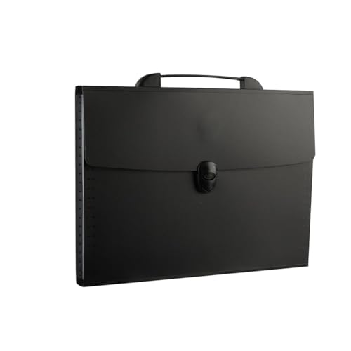 A4-Dateiordner, 13 Schichten, Aufbewahrungstasche, Testpapier, Desktop-Tool, Schule, Schreibwaren, Bürobedarf(Black) von PGVXEM
