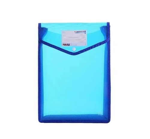 A4-Dateiordner aus Kunststoff, Umschlag, Fächermappe, Organizer, Dokumentenordner mit Druckknopfverschluss und Tasche(A4-Blue) von PGVXEM