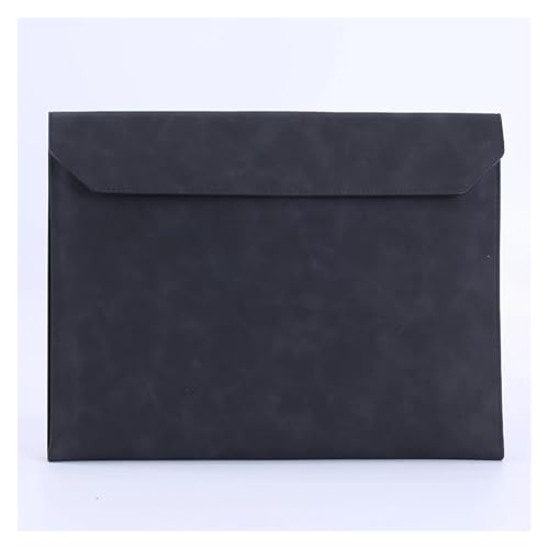 A4-Dokumentenmappe aus Leder for Geschäftsdateien, Handtasche, Aktentasche, tragbares Büro, Papierportfolio, Organizer, Schulbuch-Aufbewahrungstasche(Black) von PGVXEM