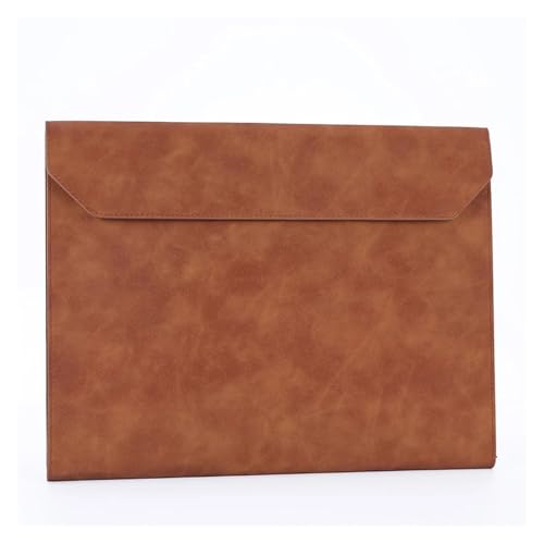 A4-Dokumentenmappe aus Leder for Geschäftsdateien, Handtasche, Aktentasche, tragbares Büro, Papierportfolio, Organizer, Schulbuch-Aufbewahrungstasche(Brown) von PGVXEM
