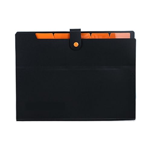 A4-Kunststoffumschläge, mehrschichtig, for den Schreibtisch, praktische Ordnertasche, multifunktionale Geschäftsaufbewahrungstasche, Bürobedarf(Orange) von PGVXEM