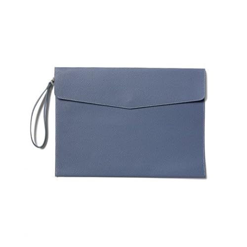 A4 Leder Aktenordner Portafolios Portfolio Datei Paket Erweiterbare Ordner(Blue) von PGVXEM