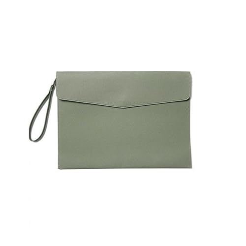 A4 Leder Aktenordner Portafolios Portfolio Datei Paket Erweiterbare Ordner(Gray green) von PGVXEM