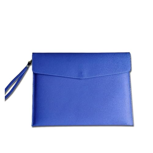 A4 Leder Aktenordner Portafolios Portfolio Datei Paket Erweiterbare Ordner(Navy blue) von PGVXEM
