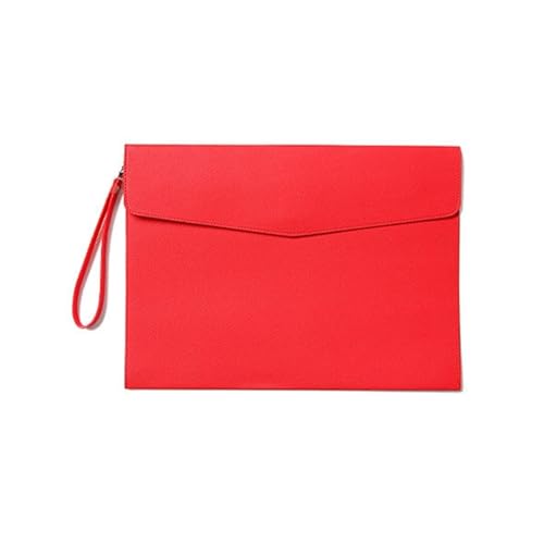A4 Leder Aktenordner Portafolios Portfolio Datei Paket Erweiterbare Ordner(Red) von PGVXEM