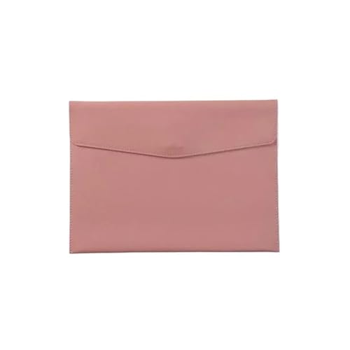 A4-Papier Tragbare Leder-Aktentasche Aktentasche Verdickungsknopf Wasserdicht Geschäftsbüro Dokumente Speicherverwaltung(Pink) von PGVXEM