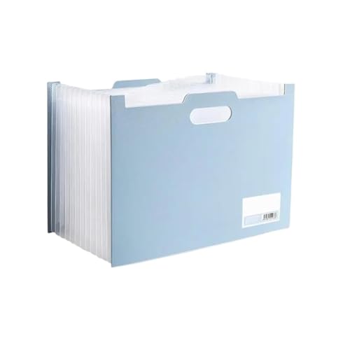 A4-Tasche, tragbarer mehrschichtiger Ordner, große Kapazität, vertikale Aufbewahrungstasche for den Schreibtisch(Light blue) von PGVXEM