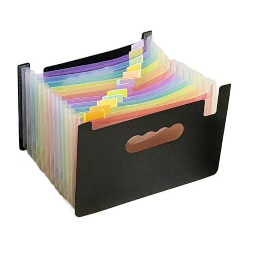 A5 12 Grids 25cm * 17cm Multi Layer Storage File Bag Document Organizer(A5 Mixed color) von PGVXEM