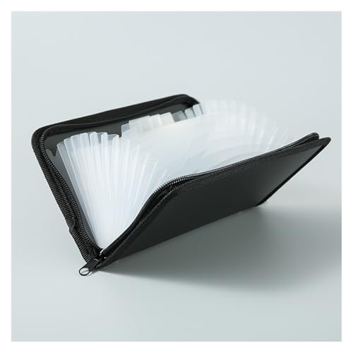 A6 Bunte Fächermappe Tasche Brieftasche 13 Fächer Aktentasche Rechnungstasche Dokumententasche Reißverschluss Organizer Bürobedarf(Clear) von PGVXEM