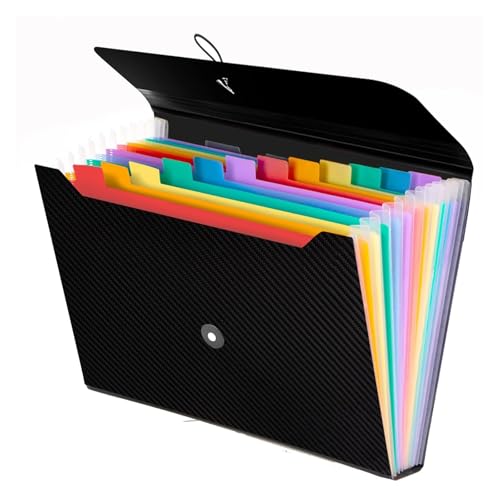 Akkordeon-Aktenhalter-Organizer mit Taschen, A4-Papierdokumenten- und Beleg-Organizer im Briefformat, Akkordeon-Aktenordner mit erweiterbarem von PGVXEM