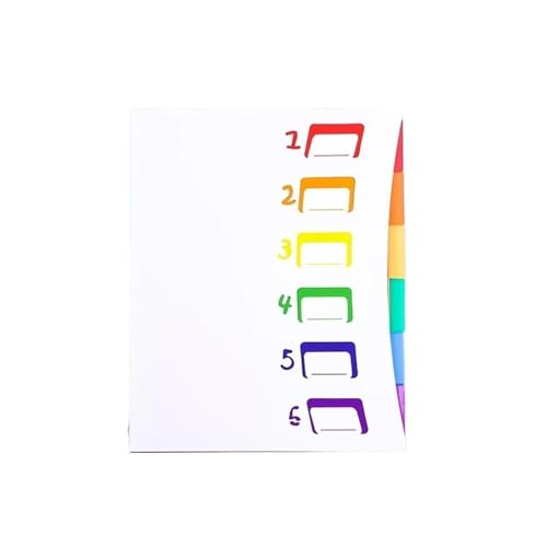 Akkordeon-Aktenordner mit Regenbogenseiten, A4-Dokumentenhalter, PP-Mutterschafts-Checkup-Album, Aufbewahrungs-Organizer, Taschenordner mit sechs Fächern(White) von PGVXEM