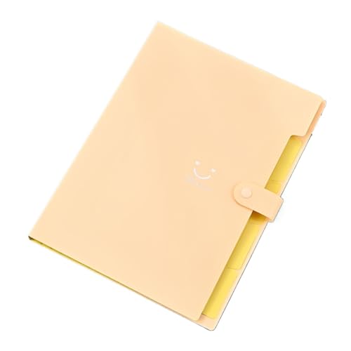 Akkordeontasche for die niedliche und lächelnde Aktenaufbewahrung, mit mehreren Schichten.(Beige) von PGVXEM