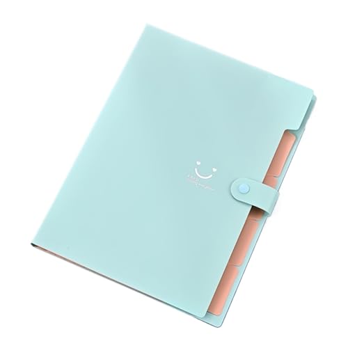 Akkordeontasche for die niedliche und lächelnde Aktenaufbewahrung, mit mehreren Schichten.(Cyan) von PGVXEM